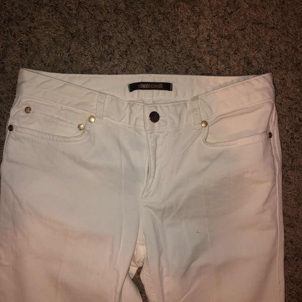 Roberto Cavalli white jeans